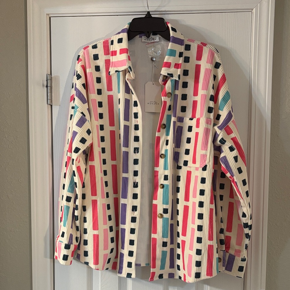Wonderly Multicolor Striped Women’s Shacket